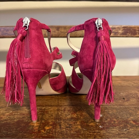 Louise et Cie Jemmy Strappy Pointy-Toe Pump Cross Strap Heels Shoes Sandals Pink - Picture 7 of 13